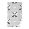 Caihoyu Hand and Face Towels, Small Cotton Towels, Beach Towel, Bath Towel, Toilet Hand Towels, Children's Towels, 40.6 x 71.1 cm, Gray Panda Bear Sitting on a Grid view 1