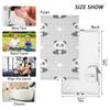 Caihoyu Hand and Face Towels, Small Cotton Towels, Beach Towel, Bath Towel, Toilet Hand Towels, Children's Towels, 40.6 x 71.1 cm, Gray Panda Bear Sitting on a Grid view 2