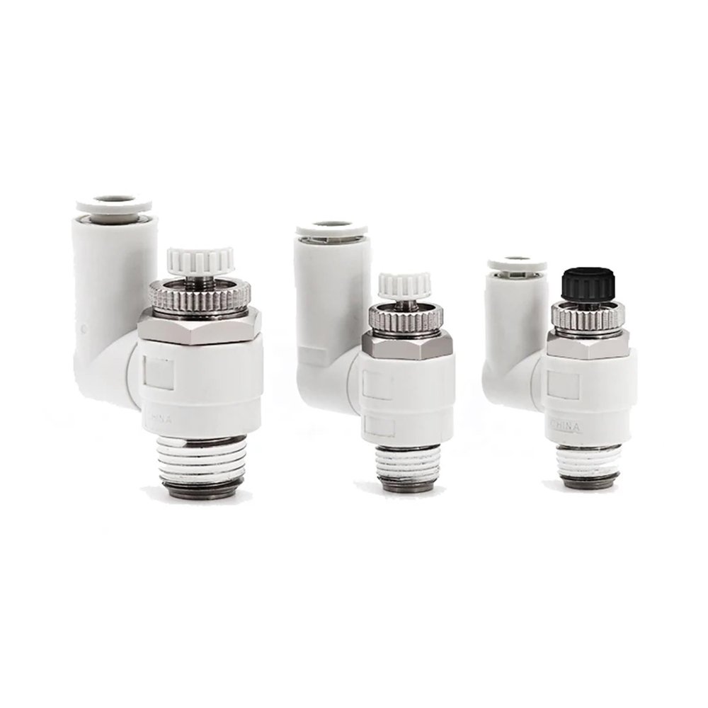 EOTVHTMT Pneumatic Fitting, Universal Pneumatic Speed Control Valve, AS1301F/2301F/1311F/2311F-M3/M5/01/02-03-04-06S, 1 pc (AS2311F-01-08S)
