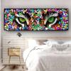 Graffiti Tiger Eye Canvas Wall Art, Colorful Animal Print, 50 x 150 cm, Unframed view 3