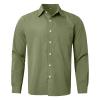 Men's Long-Sleeve Button-Down Shirt with Lapel, Vintage Casual Cotton Slim Fit Shirt with Chest Pocket view 3
