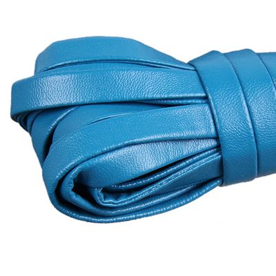 Whakano 5 m Vintage Flat PU Leather Strap, Dark Blue, 15 mm