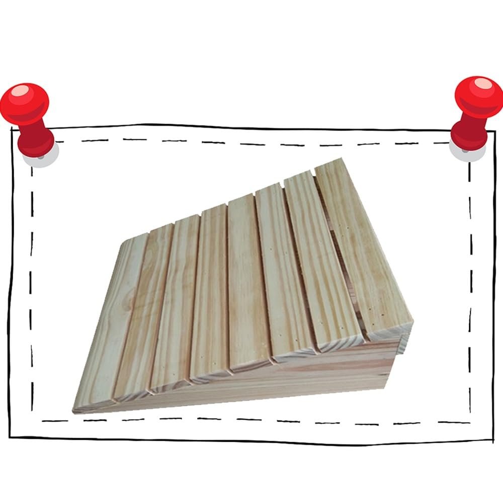 ZYXQQJ Wooden Threshold Ramp, 8–14 cm High, Portable Curb Ramp, 31 x 30 x 8 cm