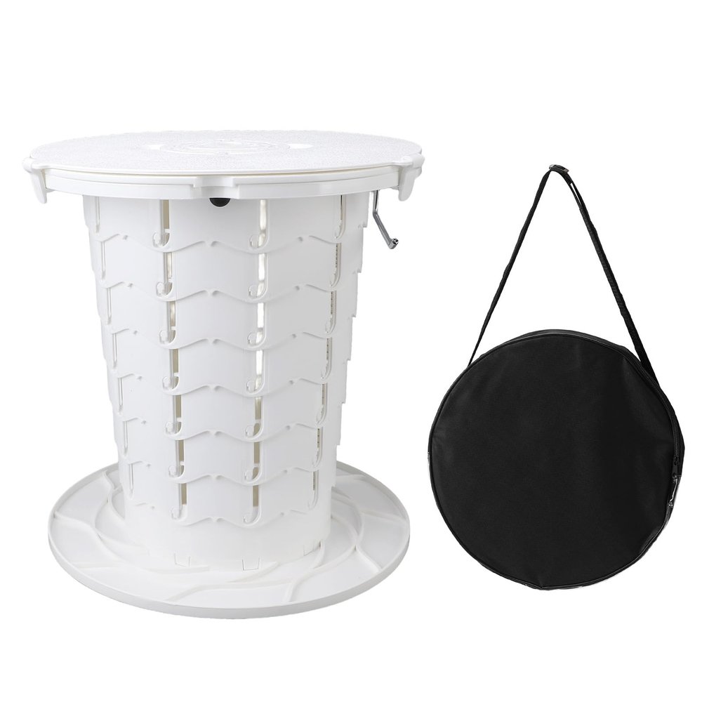 Qcwwy Retractable Portable Toilet, Lightweight Folding Camping Potty