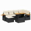 Amorsee Outdoor Rattan Corner Lounge Set with Adjustable Table view 2