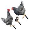 Parliky 3-Piece Decorative Acrylic Chicken Garden Stakes, Durable and Sturdy view 1