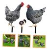 Parliky 3-Piece Decorative Acrylic Chicken Garden Stakes, Durable and Sturdy view 2