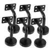 Stainless Steel Stair Railing Brackets, 6-Pack, Black, for Interior Staircases view 1