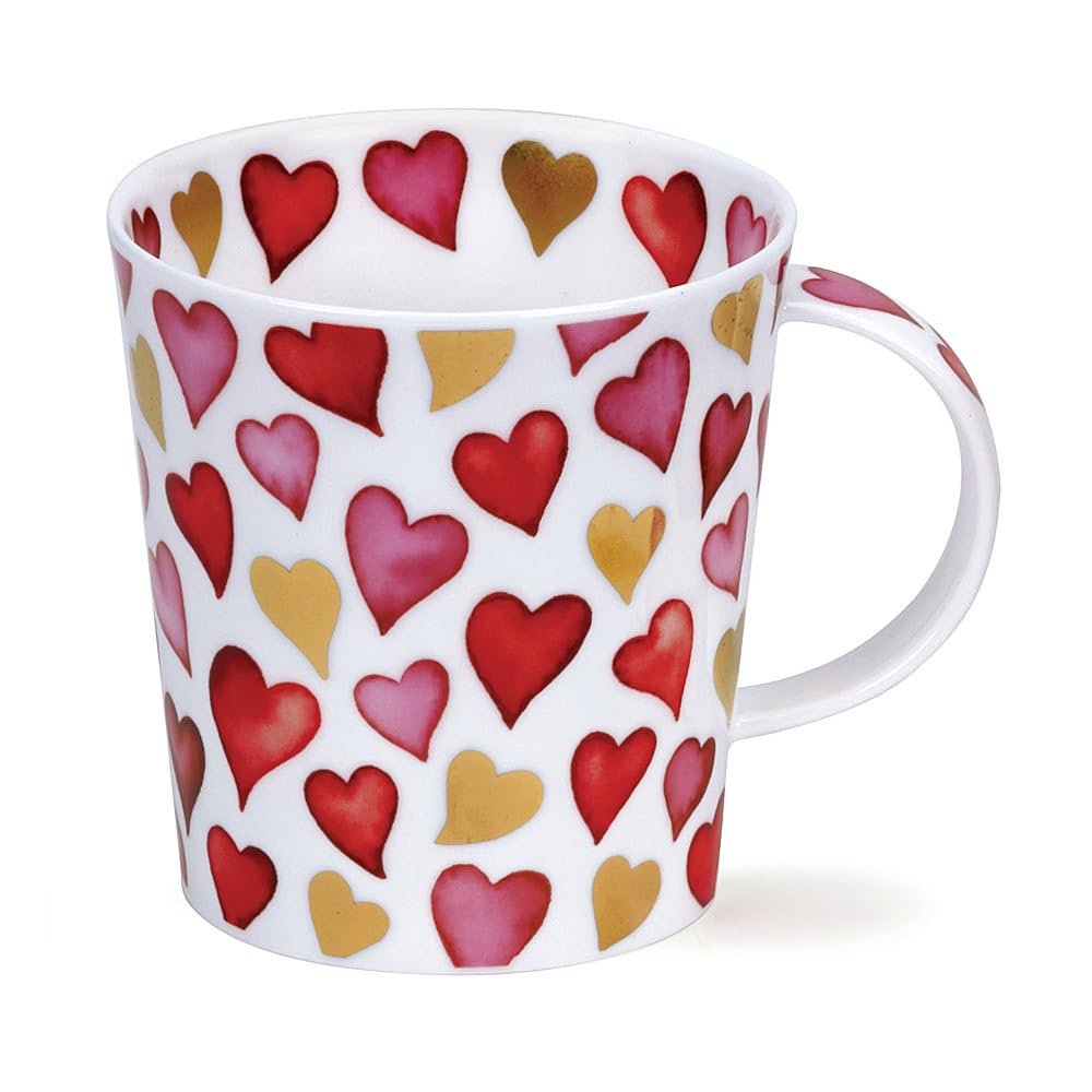 Dunoon Lomond Lovehearts Red Mug - 0.32 L
