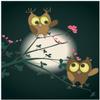 Wallario Magnetic Sheet for Refrigerator/Dishwasher, 60 x 80 cm, Two Owls in Love on a Branch at Night view 1