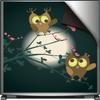 Wallario Magnetic Sheet for Refrigerator/Dishwasher, 60 x 80 cm, Two Owls in Love on a Branch at Night view 2