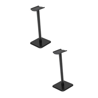 iplusmile 2-Piece Black Headphone Holder, Removable Desk Headset Stand, Space-Saving Design for Gaming and Office Use