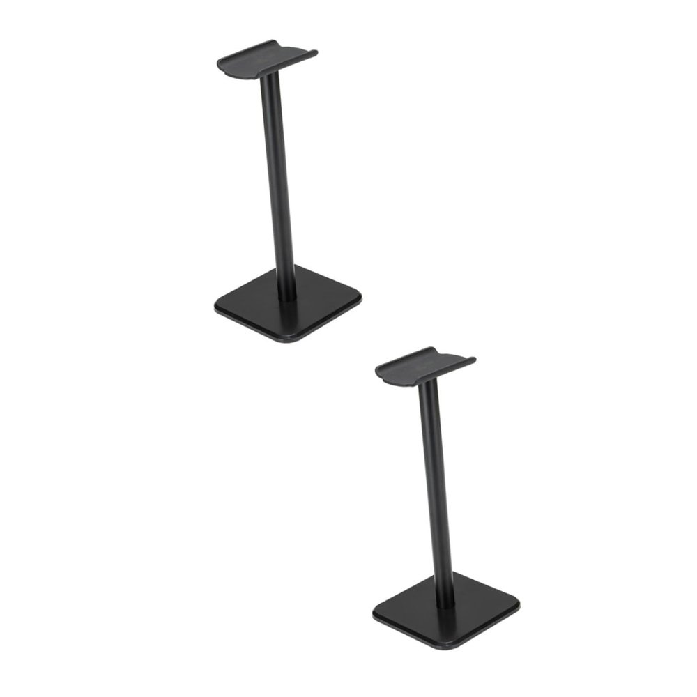 iplusmile 2-Piece Black Headphone Holder, Removable Desk Headset Stand, Space-Saving Design for Gaming and Office Use
