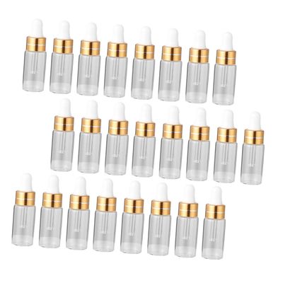 Beatifufu 50-Piece Transparent Essential Oil Dropper Bottles, Empty Liquid Packaging Bottles for Travel and Outdoor Use