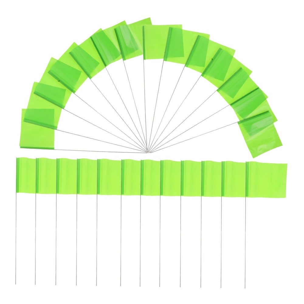 Lawn Marking Flags, 50-Piece Set, Polyester and Steel