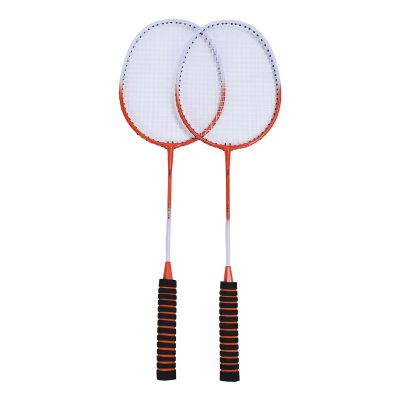 Badminton Racket Set, Lightweight High-Strength, Easy Control, 3 Shuttlecocks, Orange-Red