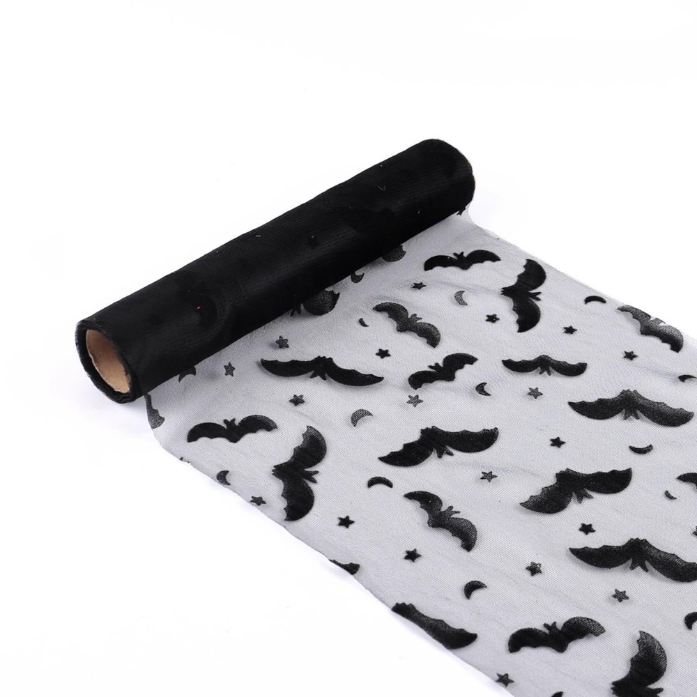 Halloween Table Runner, 28 x 457 cm, Black Bat