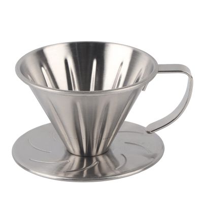 Wifehelper Stainless Steel Coffee Dripper Cone Filter, 5.9-Inch