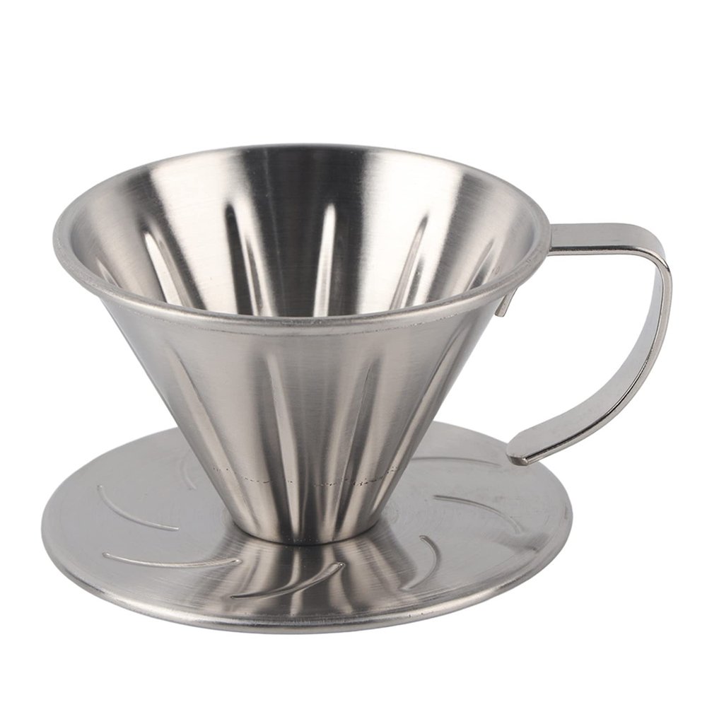 Wifehelper Stainless Steel Coffee Dripper Cone Filter, 5.9-Inch
