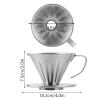 Wifehelper Stainless Steel Coffee Dripper Cone Filter, 5.9-Inch view 2