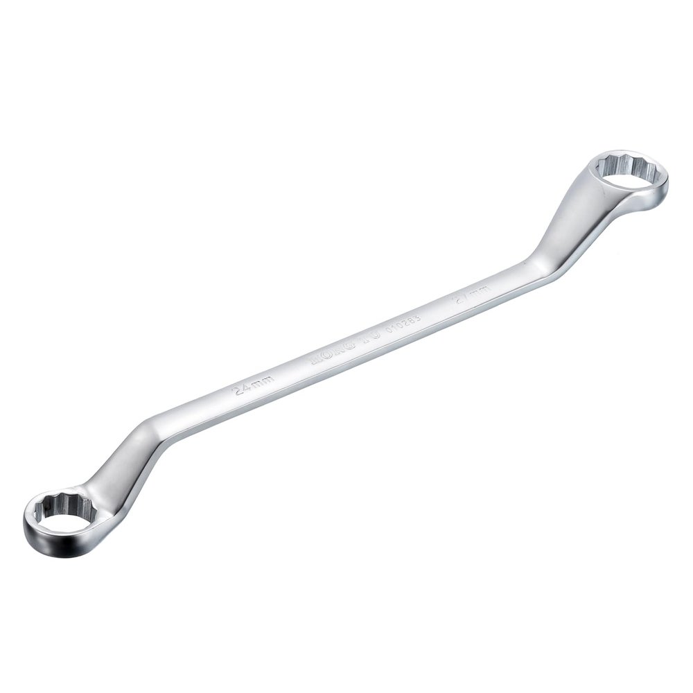 QUARKZMAN 24 mm x 27 mm Metric Offset Double Box-End Wrench, 45°