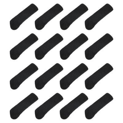 QUARKZMAN Chair Leg Socks, 16-Pack, Black