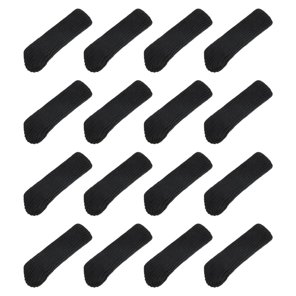QUARKZMAN Chair Leg Socks, 16-Pack, Black