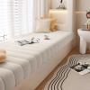 KYMMPL Soft Velvet Bay Window Cushion, Custom Size, High-Density Foam, Dark Gray, 190 x 55 x view 3