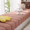 KYMMPL Soft Velvet Bay Window Cushion, Custom Size, High-Density Foam, Dark Gray, 190 x 55 x view 4