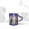 MLTRFGJ Paris Street Eiffel Tower Pink Floral Heat-Sensitive Color-Changing Ceramic Mug view 4