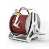Garden Hose Reel Cart, Metal and Stainless Steel, with Crank and Dustproof Cover, 30 m view 1