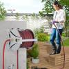 Garden Hose Reel Cart, Metal and Stainless Steel, with Crank and Dustproof Cover, 30 m view 2