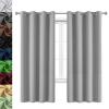 WUXXIANG Living Room Blackout Curtains, 2-Piece Set, 195 x 145 cm, Light Gray view 1