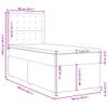 vidaXL Box Spring Bed with Mattress Dark Gray 100 x 200 cm Fabric view 3
