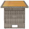 LXYZWRW Gray Garden Dining Table, 100 x 50 x 43/63 cm, Solid Acacia Wood & PE Rattan view 4