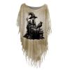 Women's Vintage Smock Cape Top, Knitted Poncho, Halloween Bat-Sleeve Cape, Black view 1