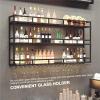 YLANMEI Wall-Mounted Metal Wine Rack with Stemware Holder, Gold, 150 x 20 x 55 cm view 4