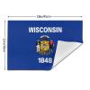 Wisconsin State Flag Placemats, Woven Vinyl, Heat-Resistant, Washable, 4-Pack view 3