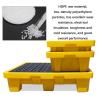 OLSKFUh Leak Containment Platform, Polyethylene Spill Tray with Flat Grate and Drain Outlet, Modular, 51.18 x 26.77 x 5.91 in / 130 x 68 x 15 cm view 3