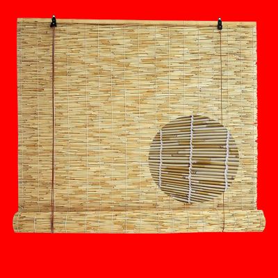 Outdoor Bamboo Blinds, Privacy Roller Shades for Patio, Indoor/Outdoor Use, Garden and Windows, Light-Blocking Natural Reed Curtains (W70 x H120 cm / 28 x 47 in)