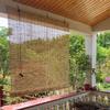 Outdoor Bamboo Blinds, Privacy Roller Shades for Patio, Indoor/Outdoor Use, Garden and Windows, Light-Blocking Natural Reed Curtains (W70 x H120 cm / 28 x 47 in) view 4