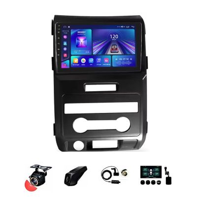 BOJONTN Android 13 Double-DIN 9" HD Touchscreen Car Stereo for 2010 Ford F-150 with Wireless CarPlay, GPS Navigation, Backup Camera, Steering Wheel Control, Bluetooth and USB (T1, 1GB+16GB)
