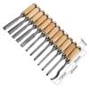 JLBopqaz Wood Chisel Set, 12-Piece Wood Carving Tools with Carrying Case view 2