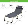 WDFYD Camping Cot for Adults with Headrest, Folding Bed, 150 kg Capacity view 3