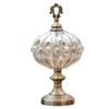 LXYDPZ Candy Jar Decoration, Clear Glass Apothecary Jar with Lid view 1