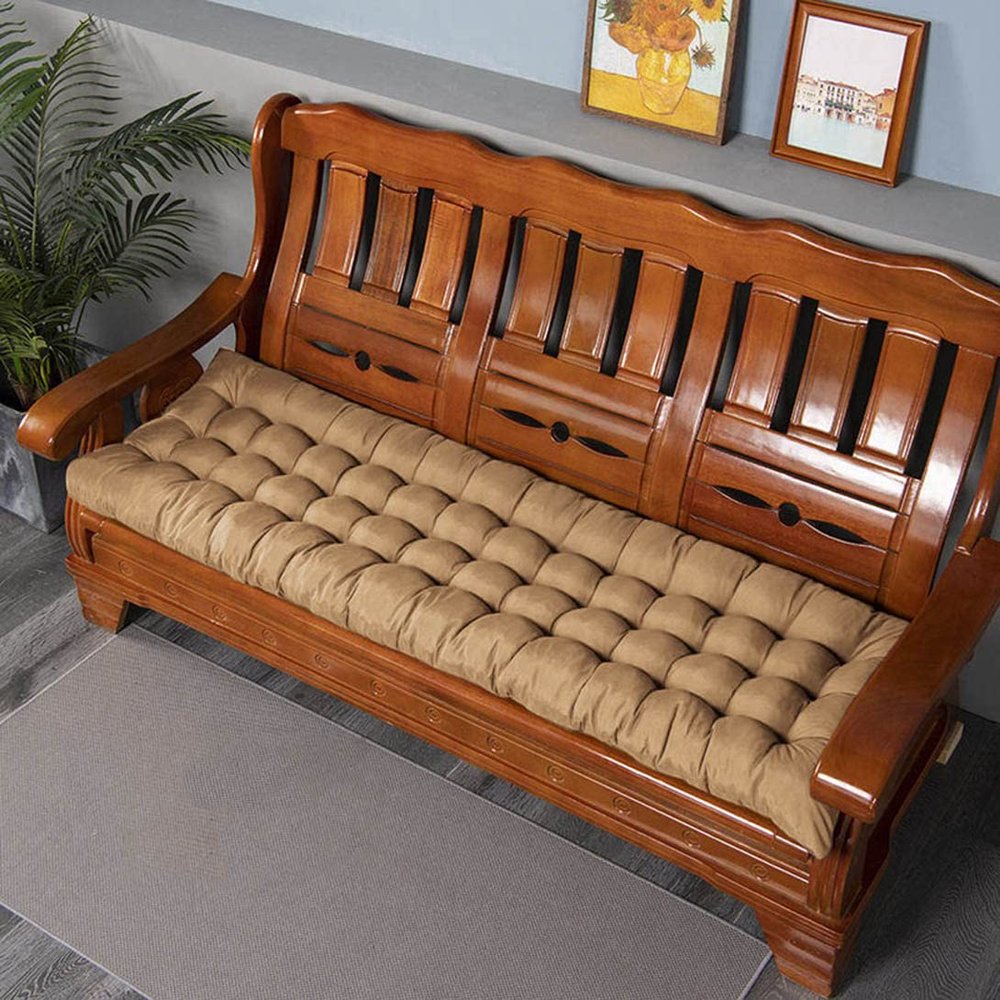 Garden Bench Cushion, 8 cm Thick, 100 x 40 cm, Green