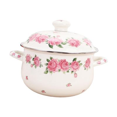 2.3 L Enamel Cooking Pot with Handles