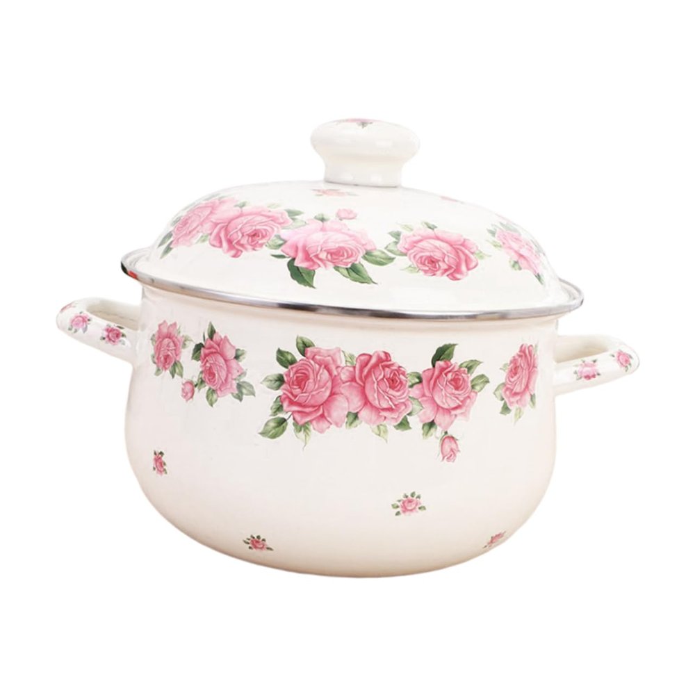 2.3 L Enamel Cooking Pot with Handles