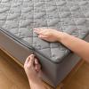 Zippered Mattress Cover 90 x 190 + 5 cm, Gray, Adjustable Encasing, Mattress Protector, Fitted Sheet, Breathable, Washable view 1