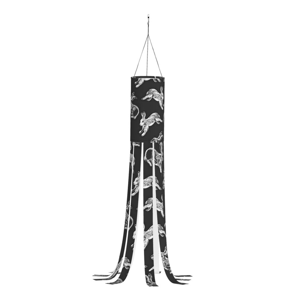 Printed Halloween Rabbit Windsock Banner for Indoor and Outdoor Decor